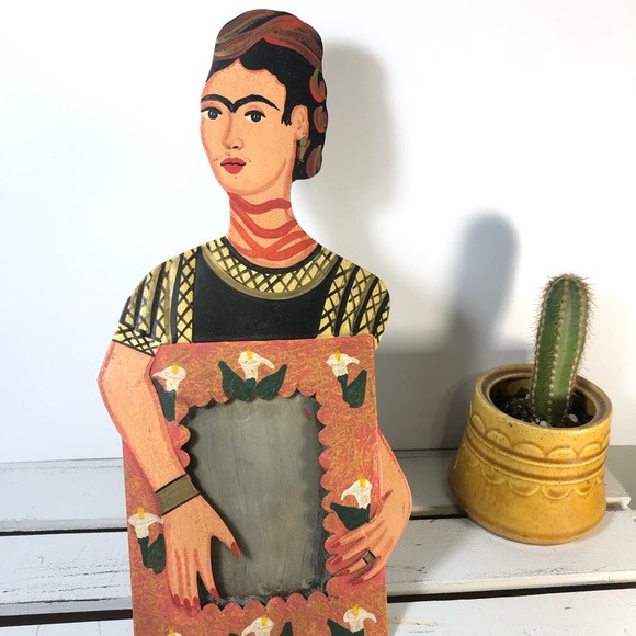 Vintage Other - Frida Kahlo Mexican Tin Picture Frame/Decor